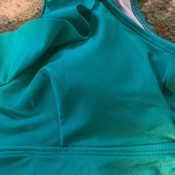 Swim suit. NWT lovely “Cupshe “ turquoise/white with ruffles at neck and back - Picture 9 of 16